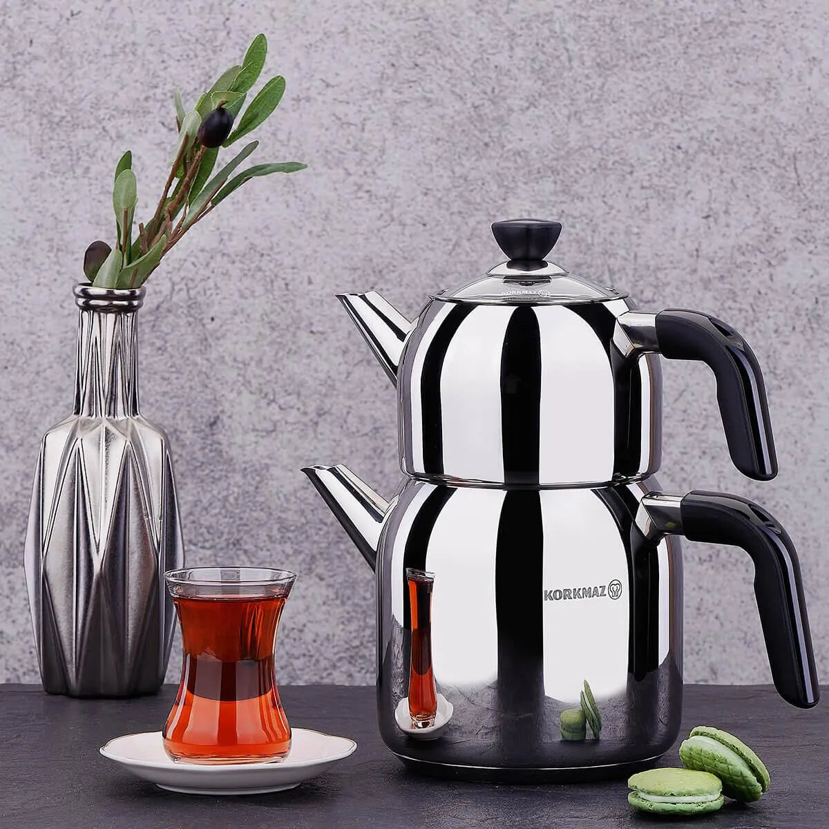Korkmaz Kappa Black Turkish Tea Pot 2lt Model A078 01 Korkmaz Kapp Korkmaz Kappa Black Turkish Tea Pot 2lt Model A078 01 Korkmaz Kapp